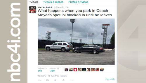 Don't Park In Coach Meyer's Parking Spot (Image 1)_9413