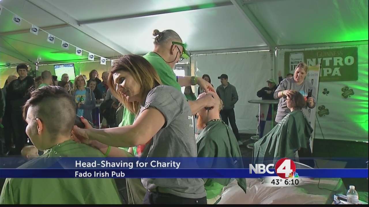 St. Baldrick's Day head shaving