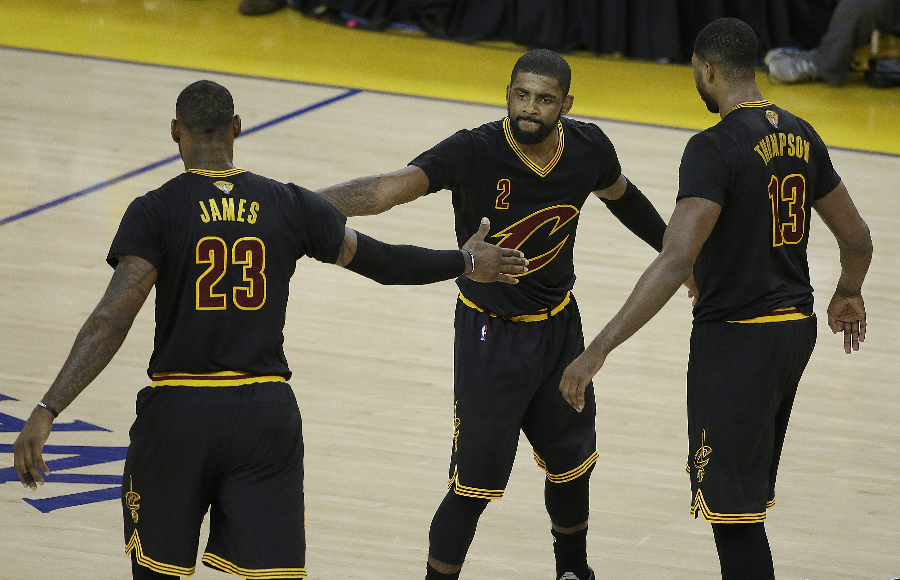 Kyrie Irving, LeBron James, Tristan Thompson_138417