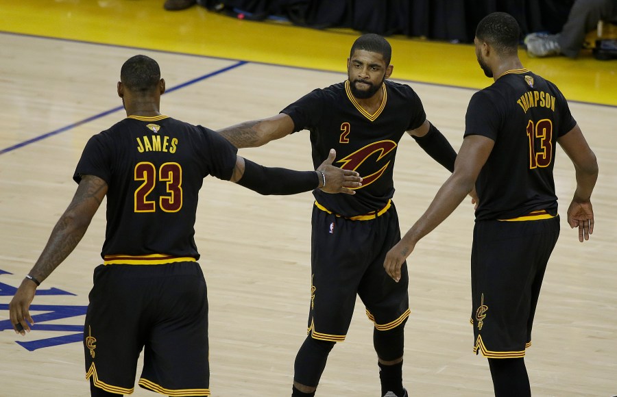 Kyrie Irving, LeBron James, Tristan Thompson_138417