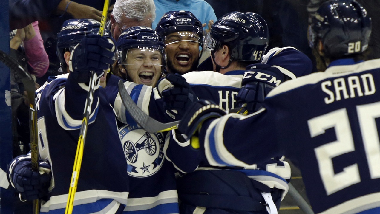 Boone Jenner, William Karlsson, Seth Jones, Scott Hartnell, Brandon Saad_227243