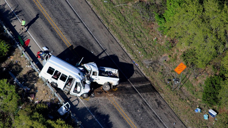 APTOPIX Church Van Crash Texas_278724