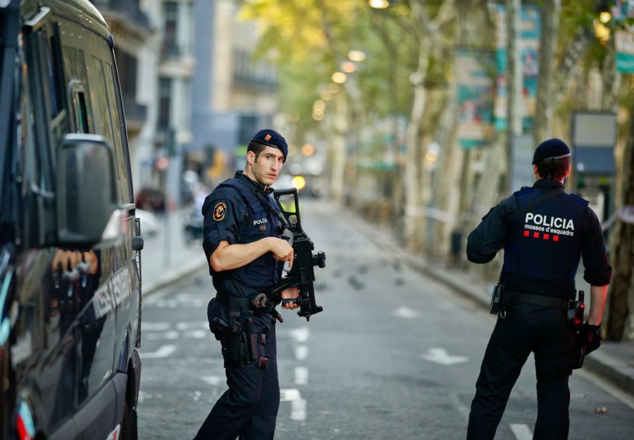 APTOPIX Spain Barcelona Pedestrians Hit_344530
