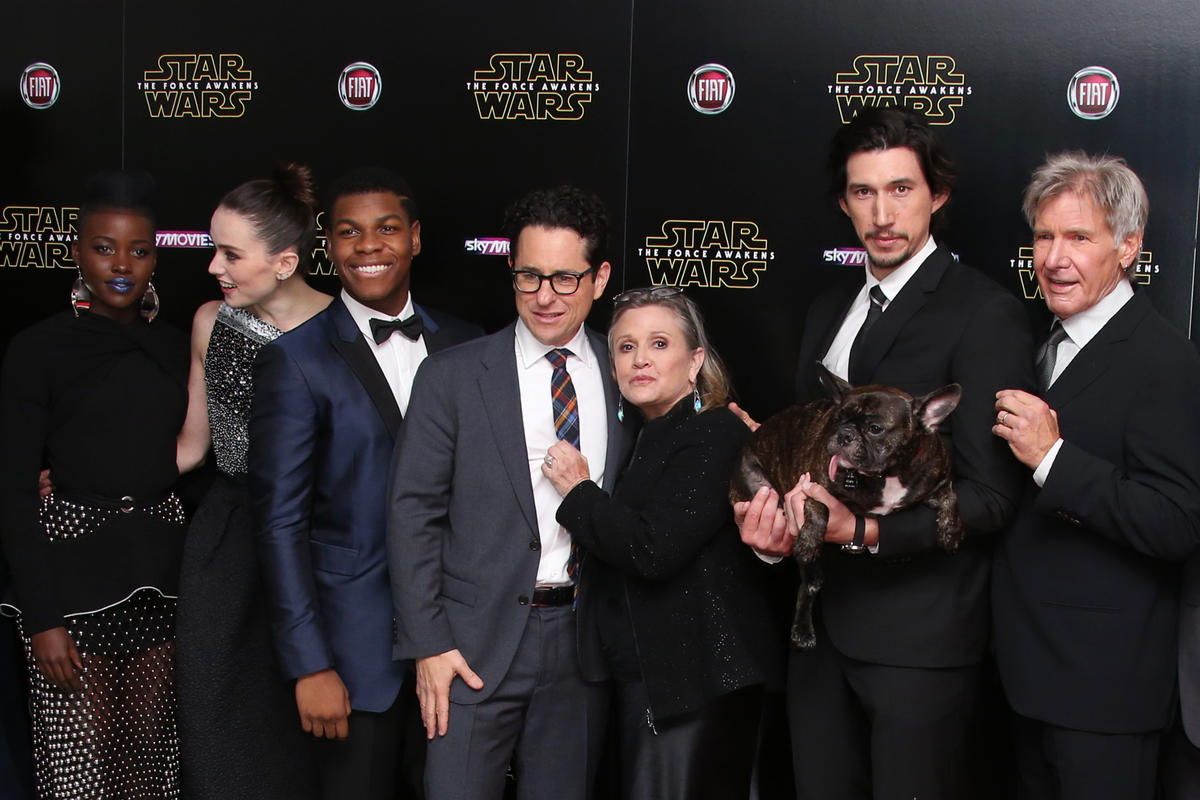 Lupita Nyong'o, Daisy Ridley, John Boyega, J.J. Abrams, Carrie Fischer, Adam Driver, Harrison Ford_223773