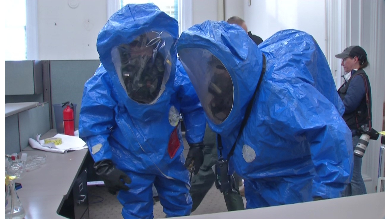 Hazmat drill takes over old Delaware County Courthouse
