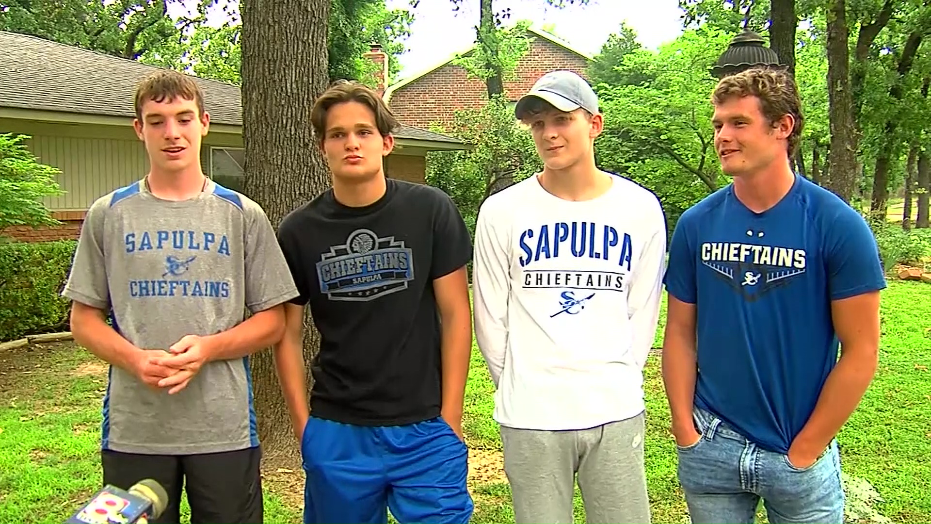 Four teens rescue woman, 90, from burning home
