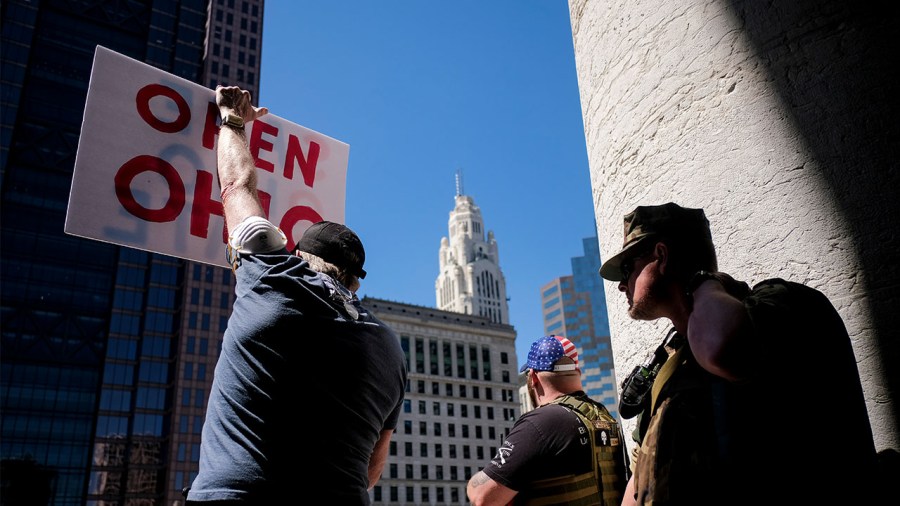 April statehouse open up Ohio protest 2