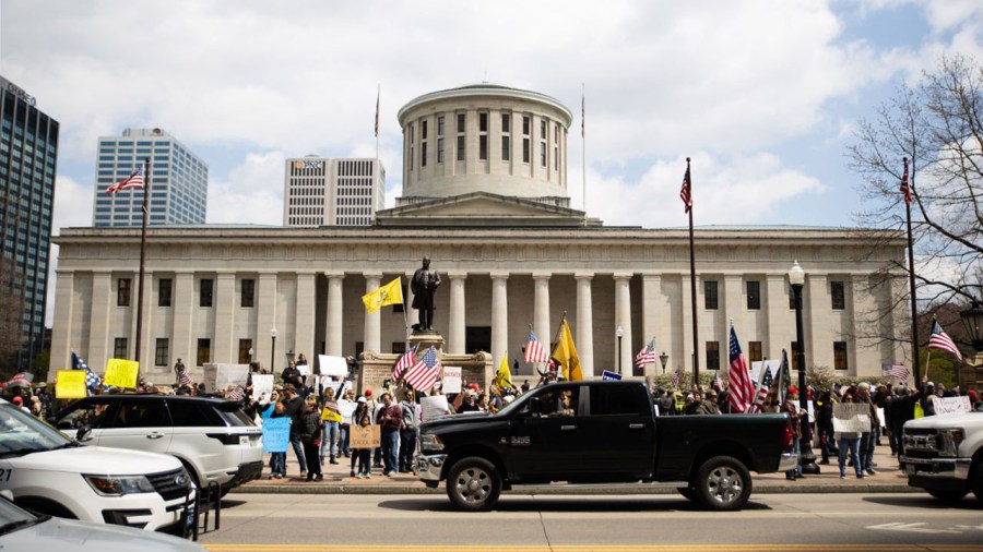 April statehouse open up Ohio protest 3