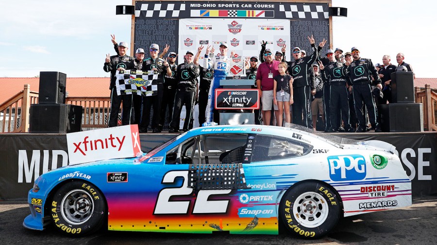 Austin Cindric Mid-Ohio victory lane