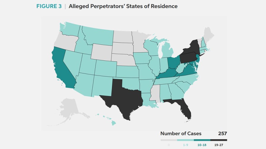 GWU capitol riot report state map