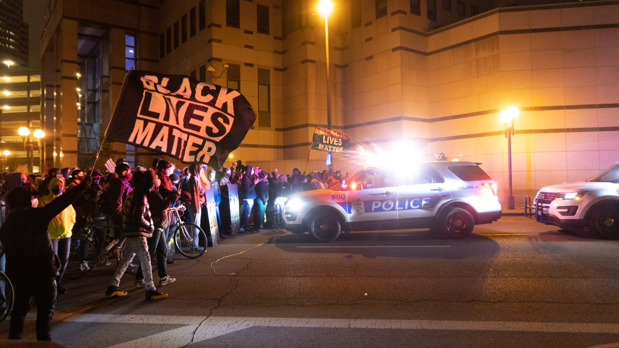 Bryant protest police headquarters