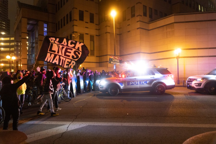 Bryant protest police headquarters