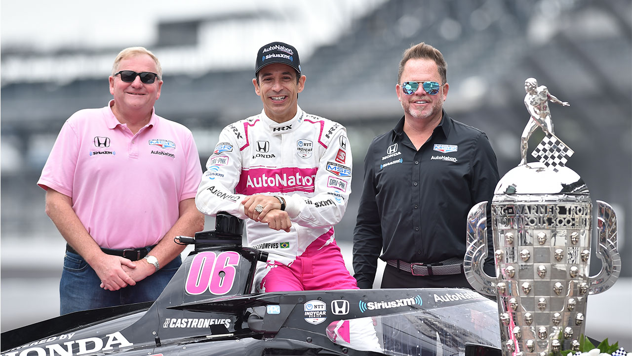 Meyer Shank Castroneves pose Indy 500