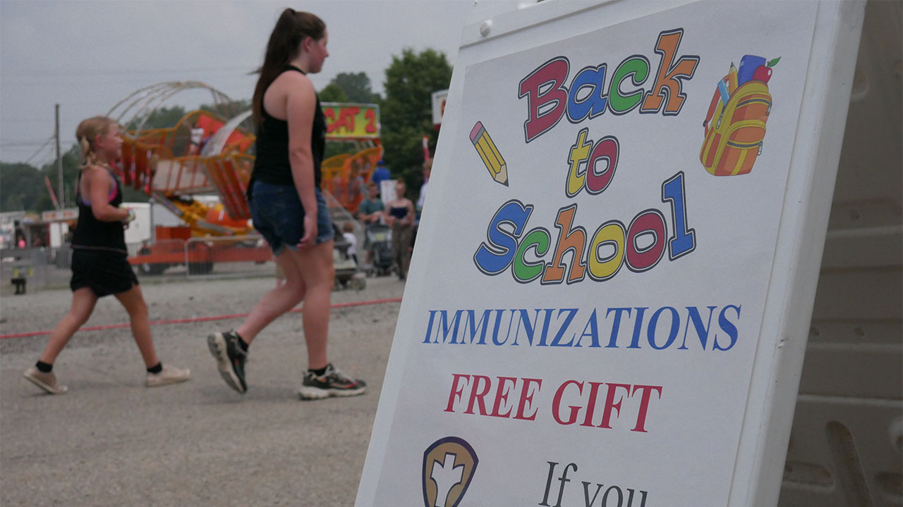 Perry County school COVID vaccination sign 2
