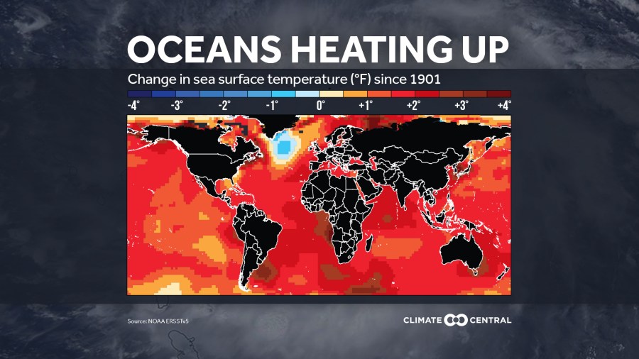 Climate Central ocean warming 2021