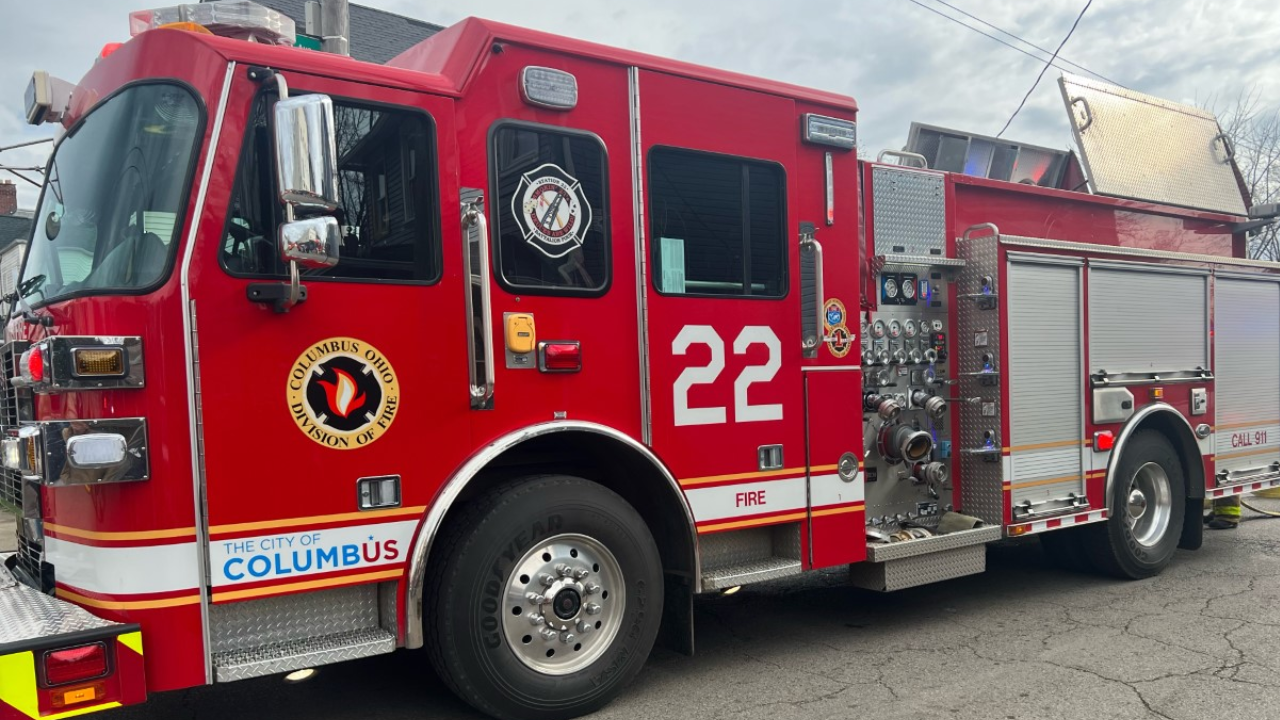 A Columbus Division of Fire engine.