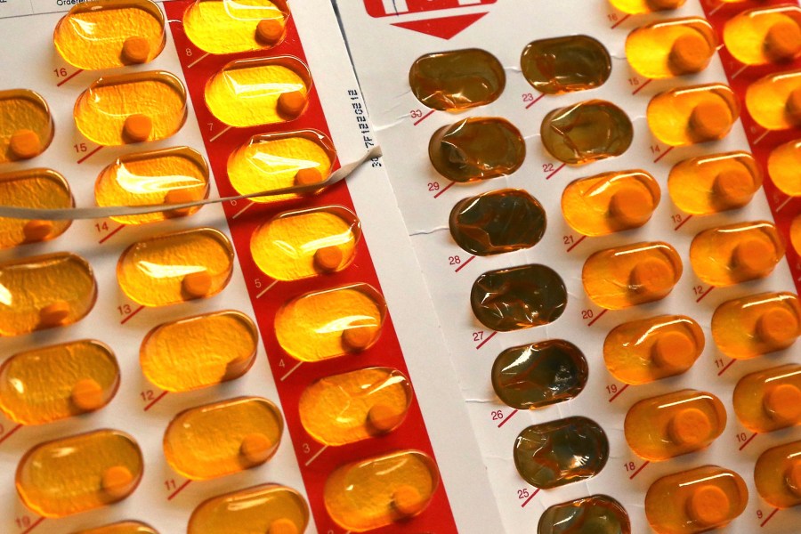 FILE - A nurse holds tabs of buprenorphine, a drug which controls heroin and opioid cravings, as he prepares to administer the drug in Greenfield, Mass, on July 23, 2018. A study published in the Journal of the American Medical Association on Tuesday, June 13, 2023, finds only 1 in 4 residential treatment centers for teens offers a gold standard medicine for opioid addiction. (AP Photo/Elise Amendola, File)