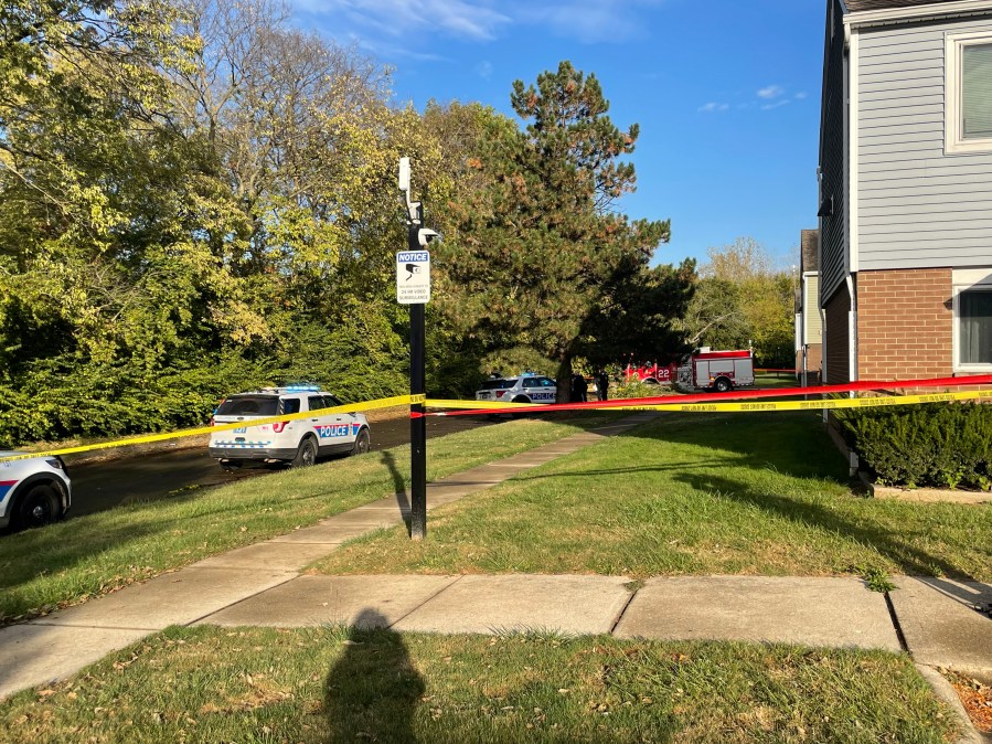 Scene of a fatal shooting on the 200 block of Buffalo Court in south Columbus on Sunday, Oct. 8, 2023 (JACKIE GILLIS/NBC4)