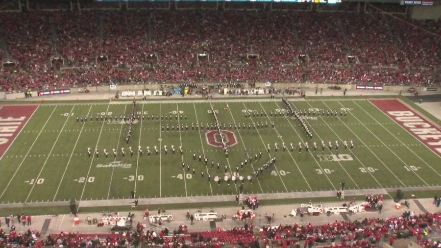 Ohio State University Marching Band halftime show