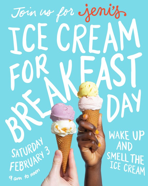 Jeni's Ice Cream for Breakfast Day
