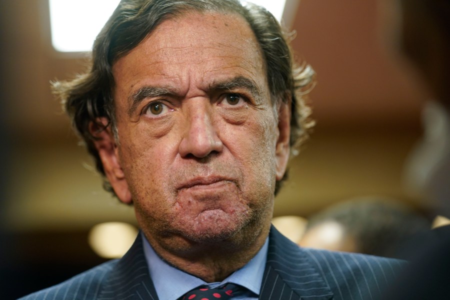 FILE - Former U.S. diplomat Bill Richardson speaks to reporters after a news conference in New York, Nov. 16, 2021. Richardson is one of the numerous people who has been getting renewed attention because of the recently released court documents related to financier Jeffrey Epstein. Many of those people have never been accused of any wrongdoing, but have nonetheless become the subject of a whirlwind of conspiracy theories. (AP Photo/Seth Wenig, File)