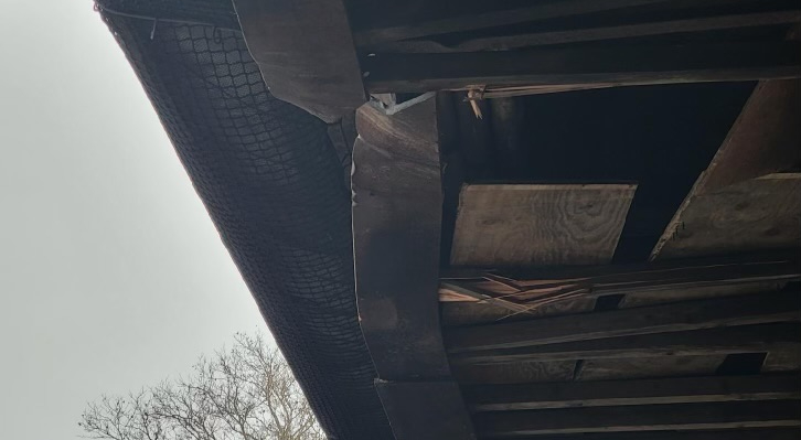 Damage to the 4th Street overpass of I-70 on Saturday, Jan. 6, 2024. (PHOTO COURTESY OF ODOT)