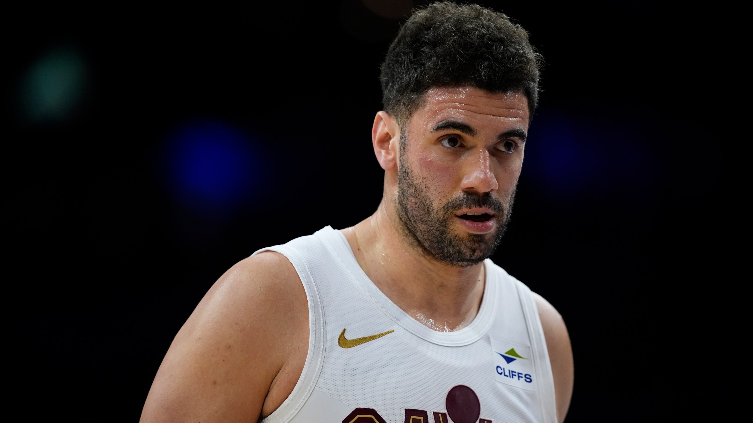 Cleveland Cavaliers' Georges Niang plays during an NBA basketball game, Friday, Feb. 23, 2024, in Philadelphia. (AP Photo/Matt Slocum)