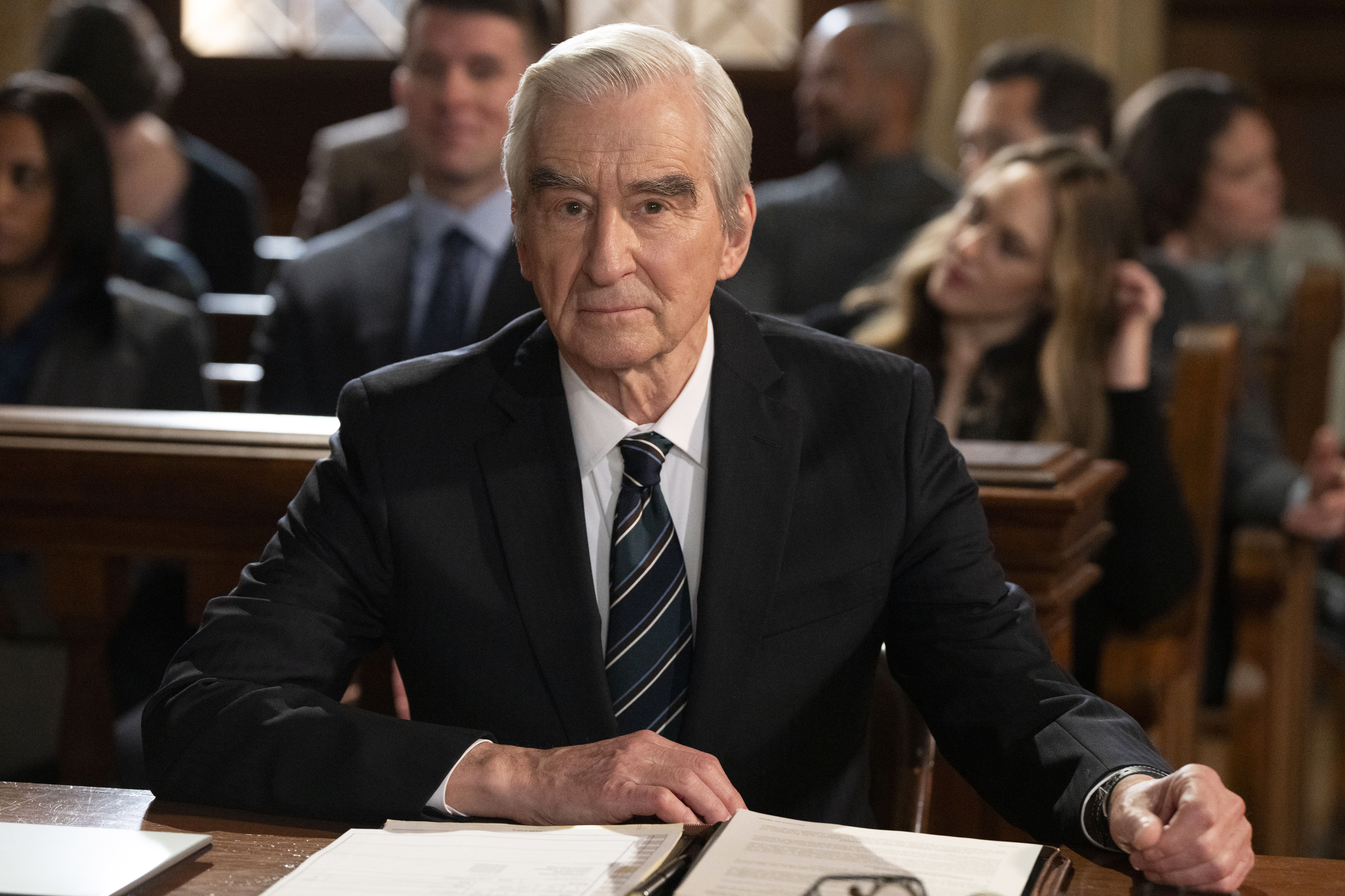 LAW & ORDER -- "Last Dance" Episode 23005 -- Pictured: Sam Waterston as DA Jack McCoy -- (Photo by: Virginia Sherwood/NBC)