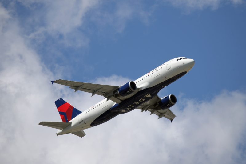 A passenger on a recent Delta flight (not pictured) got stuck in the plane's bathroom for over a half-hour, according to his wife. (Bruce Bennett/Getty Images)