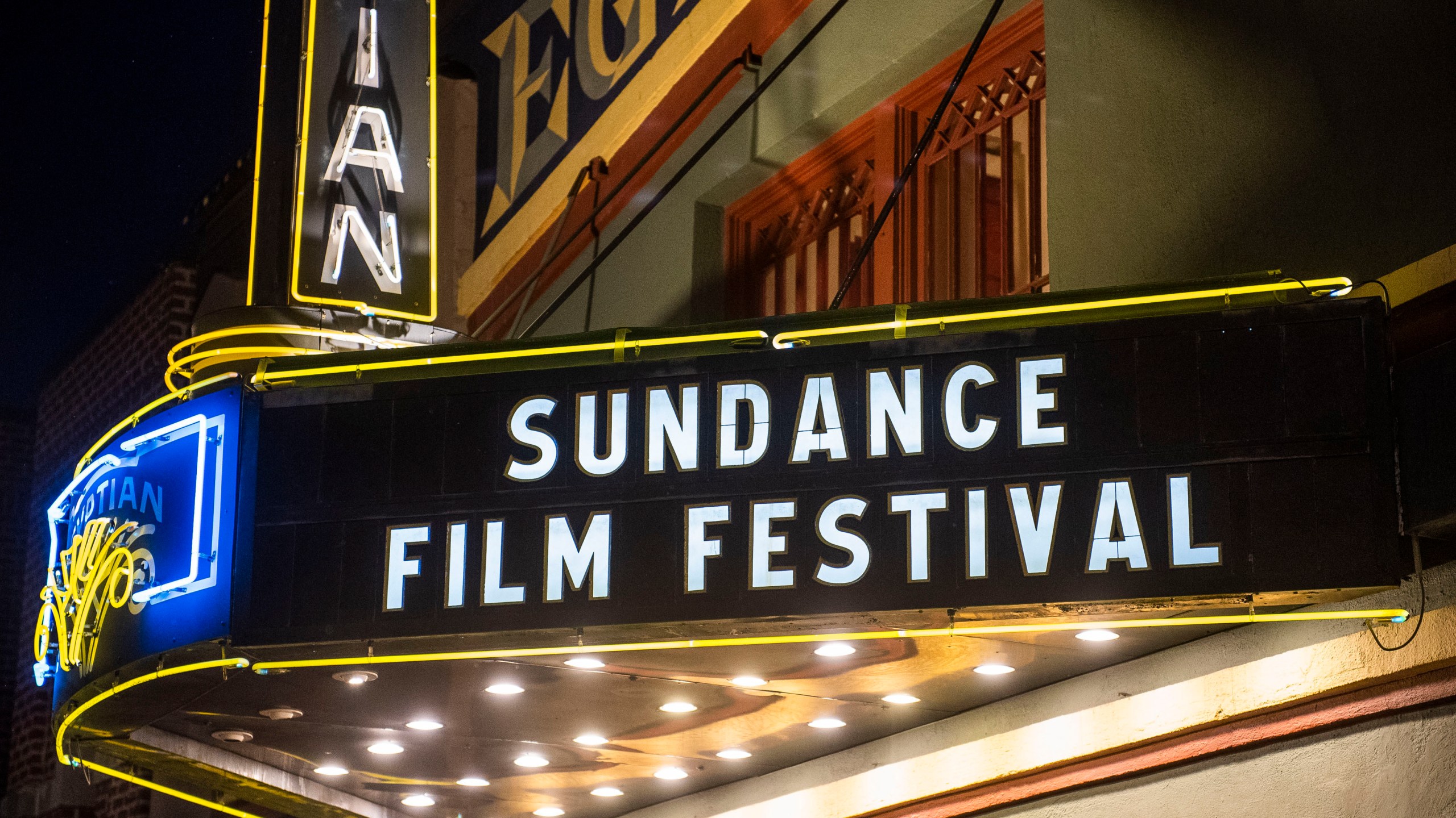 FILE - The marquee of the Egyptian Theatre appears during the Sundance Film Festival, Jan. 28, 2020, in Park City, Utah. The Sundance Film Festival may not always call Park City home. The Sundance Institute has started to explore the possibility of other U.S. locations to host the independent film festival starting in 2027, the organization said Wednesday, April 17, 2024. (Photo by Arthur Mola/Invision/AP, File)