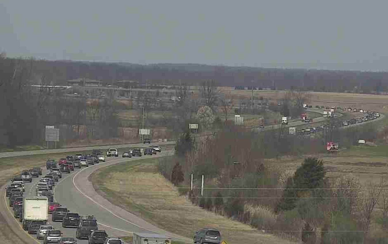 U.S. 33 westbound between Dublin and Marysville, Ohio, on April 8, 2024 (ODOT)