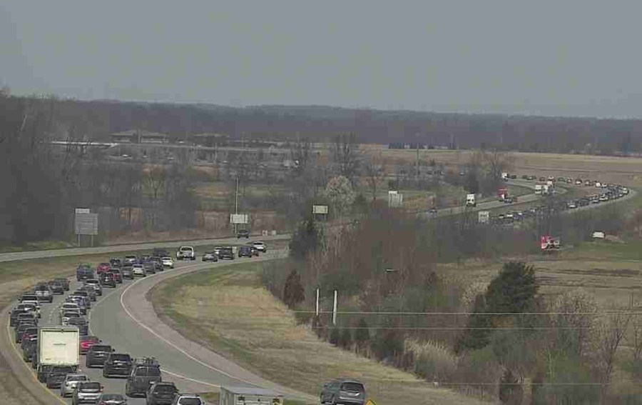 U.S. 33 westbound between Dublin and Marysville, Ohio, on April 8, 2024 (ODOT)