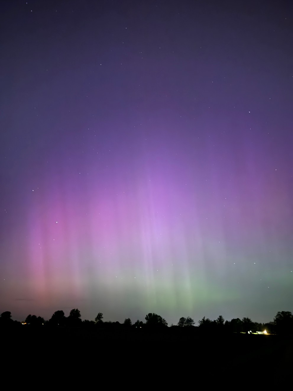 Northern lights in Delaware, Ohio (Photo courtesy/Mathias Russell)