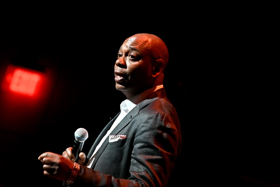 WASHINGTON, DC - JUNE 20: Dave Chappelle performs onstage during the Dave Chappelle theatre dedication ceremony at Duke Ellington School of the Arts on June 20, 2022 in Washington, DC. (Photo by Shannon Finney/Getty Images)