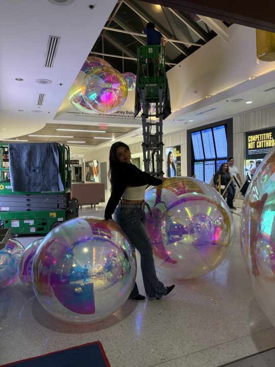 "Radiate Positivity" by Columbus artist Laney Baby at the Nashville International Airport.