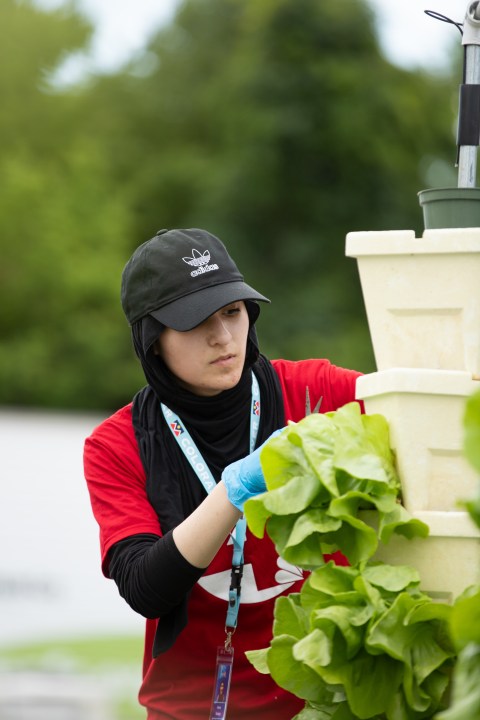 NBC4 volunteers worked at the Mid-Ohio Farm (Photo Courtesy: Carolyn Yaussy)