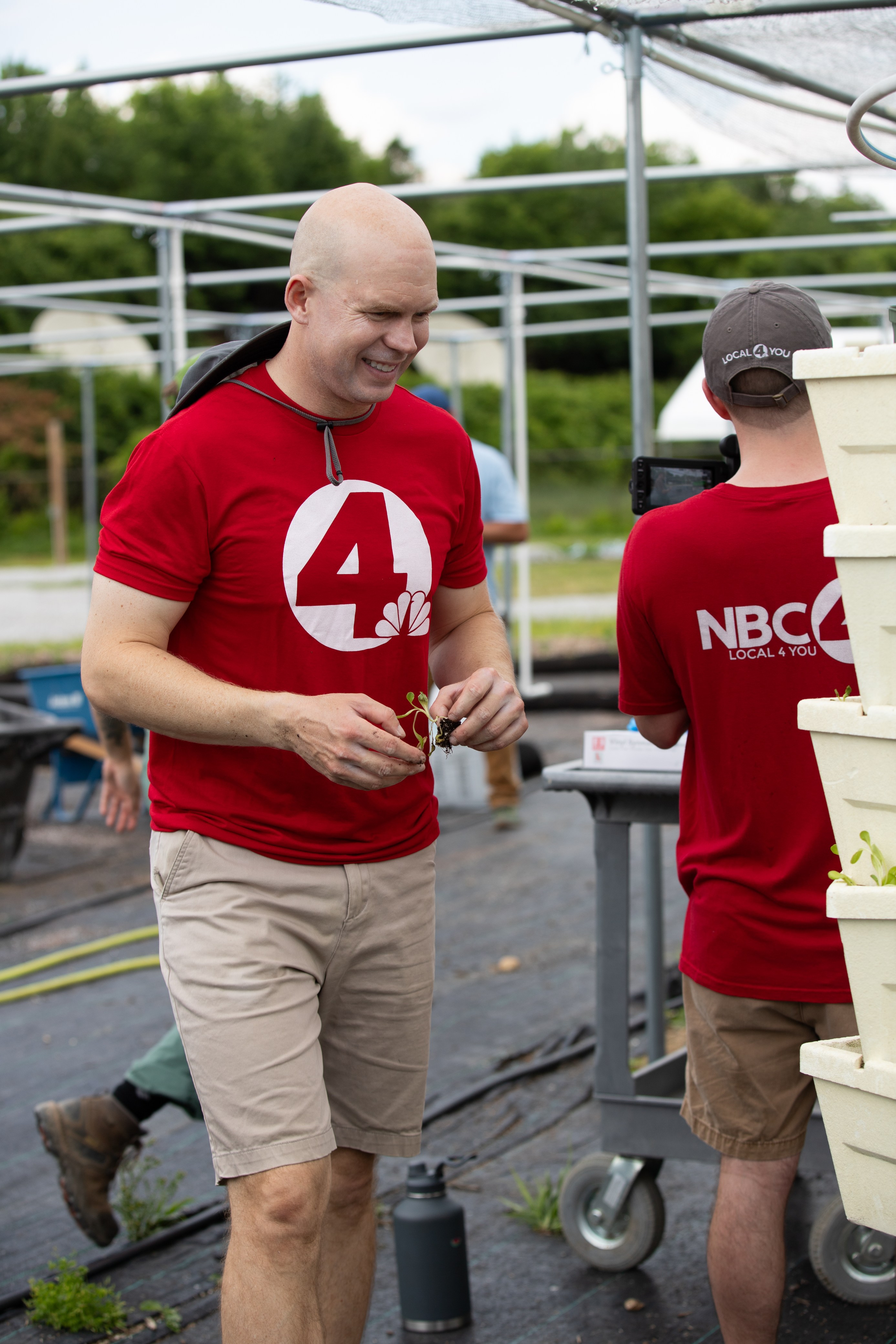 NBC4 volunteers worked at the Mid-Ohio Farm (Photo Courtesy: Carolyn Yaussy)
