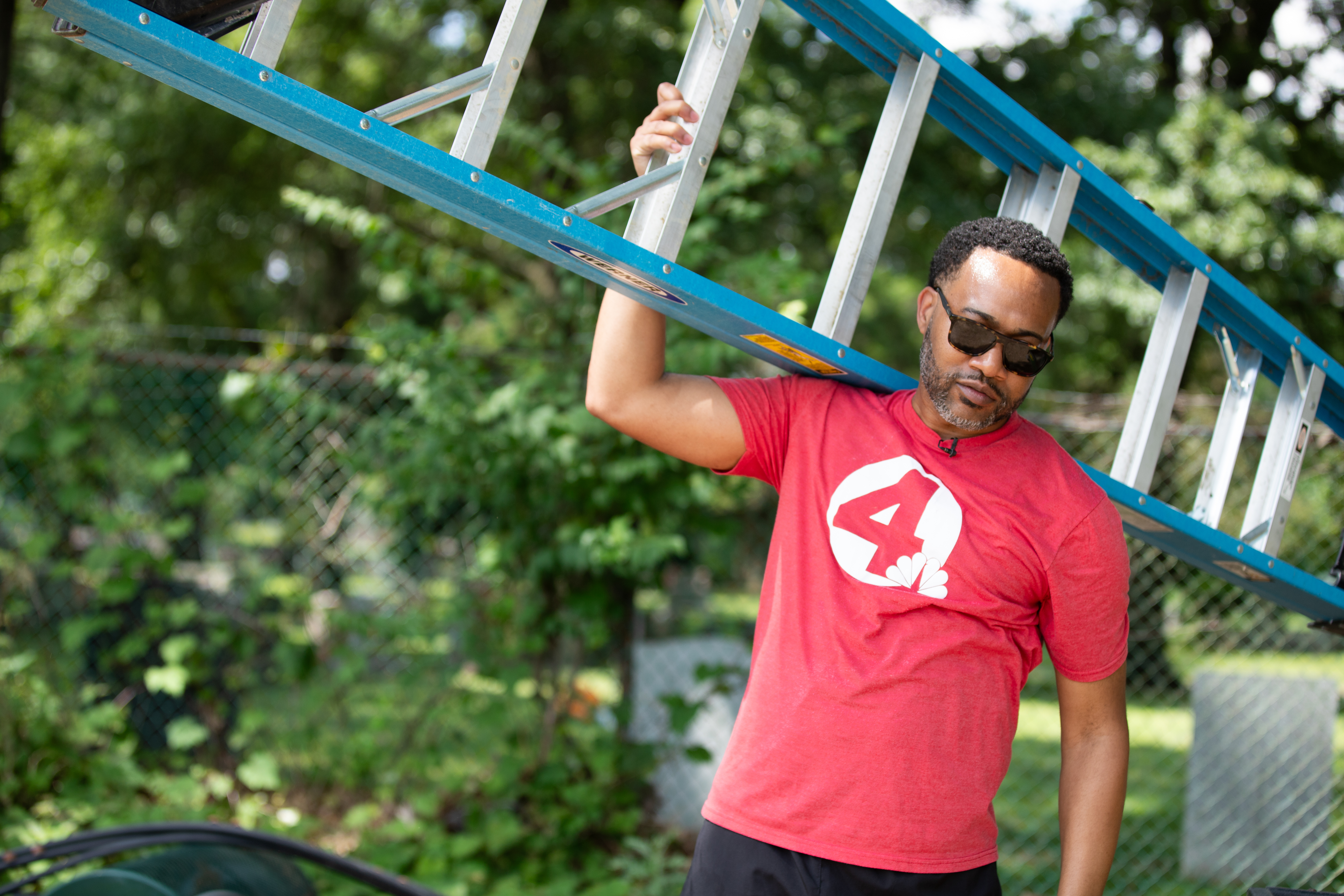 NBC4 volunteers worked at the Mid-Ohio Farm (Photo Courtesy: Carolyn Yaussy)