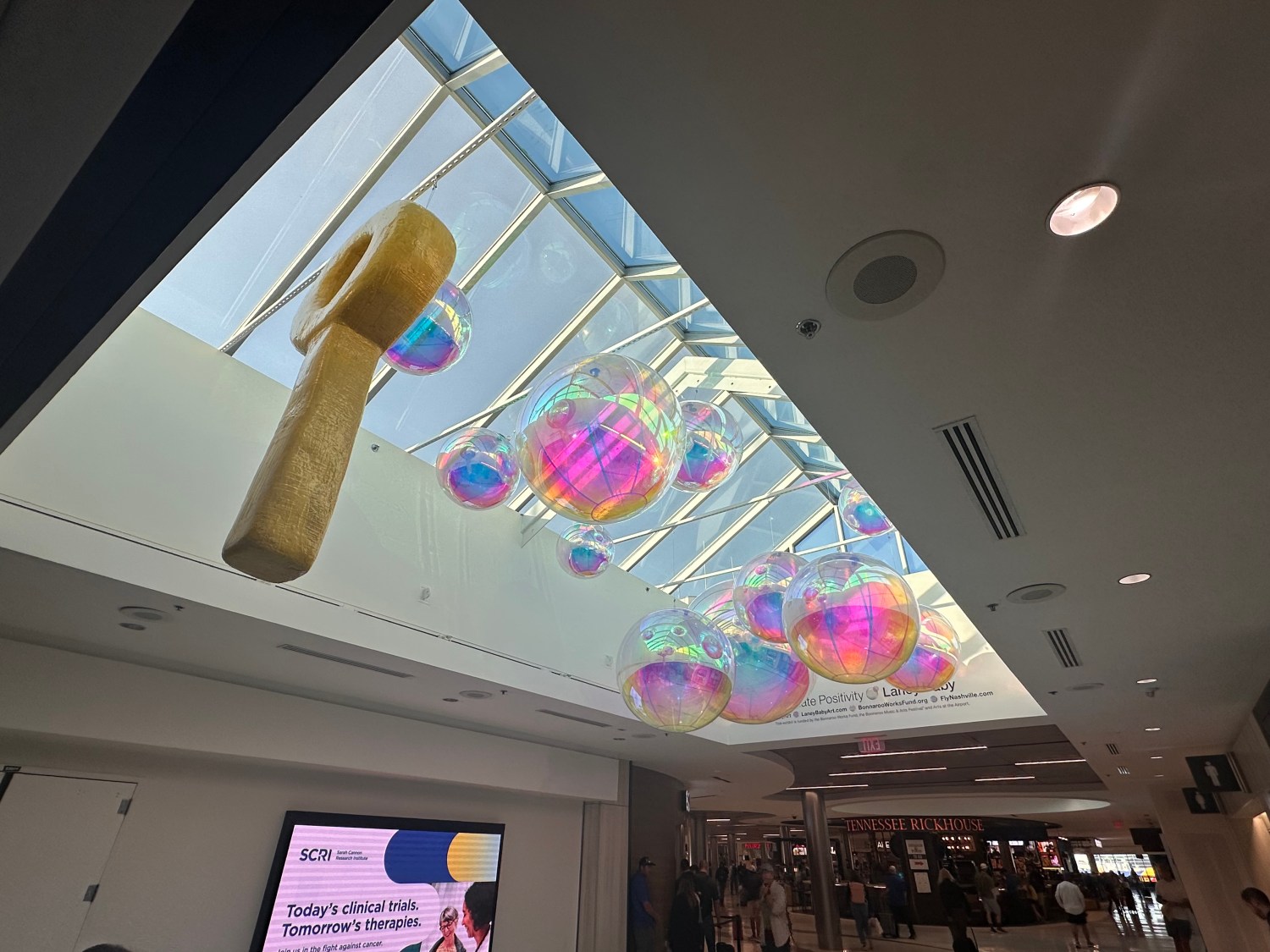 "Radiate Positivity" by Columbus artist Laney Baby at the Nashville International Airport.
