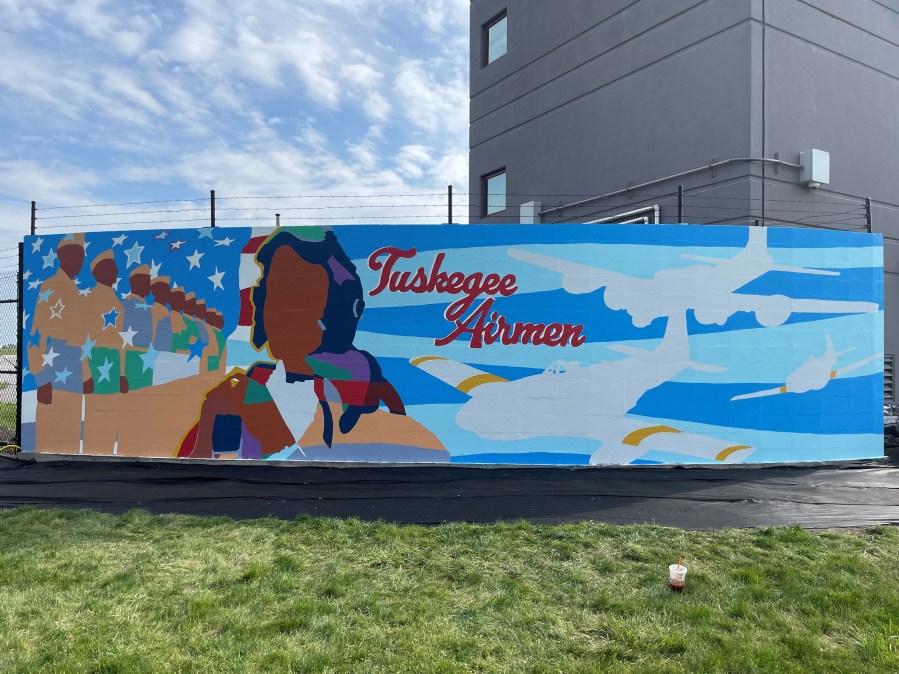 Near Completion Tuskegee Mural
