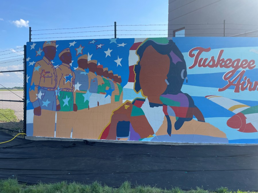 Near Completion Tuskegee Mural