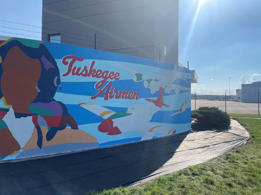 Near Completion Tuskegee Mural