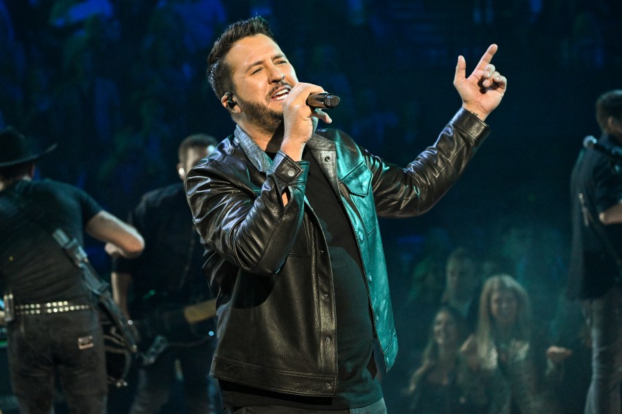 NASHVILLE, TENNESSEE - NOVEMBER 08: EDITORIAL USE ONLY Luke Bryan performs onstage during the 57th Annual CMA Awards at Bridgestone Arena on November 08, 2023 in Nashville, Tennessee. (Photo by Astrida Valigorsky/WireImage)