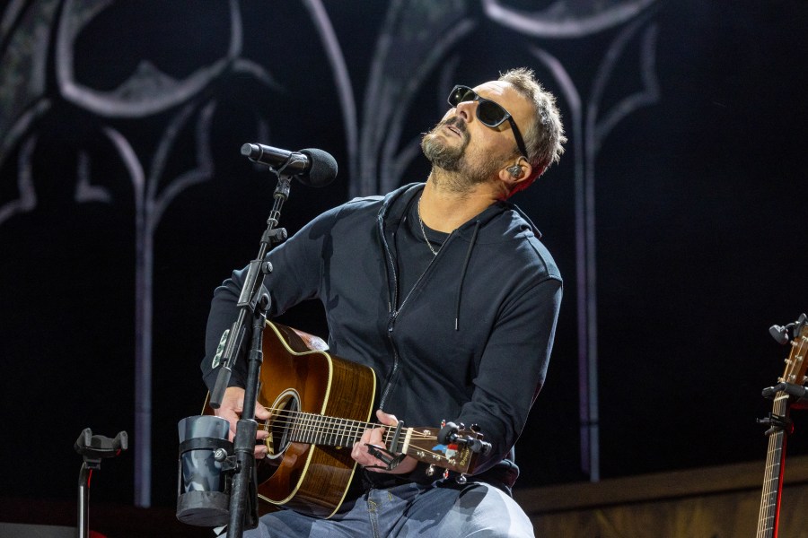 Indio, CA - April 27: (GETTY SYNDICATION OUT) Friday headliner Eric Church performs on the Mane Stage on the first day of Stagecoach Country Music Festival at the Empire Polo Club in Indio Saturday, April 27, 2024. (Allen J. Schaben / Los Angeles Times via Getty Images)