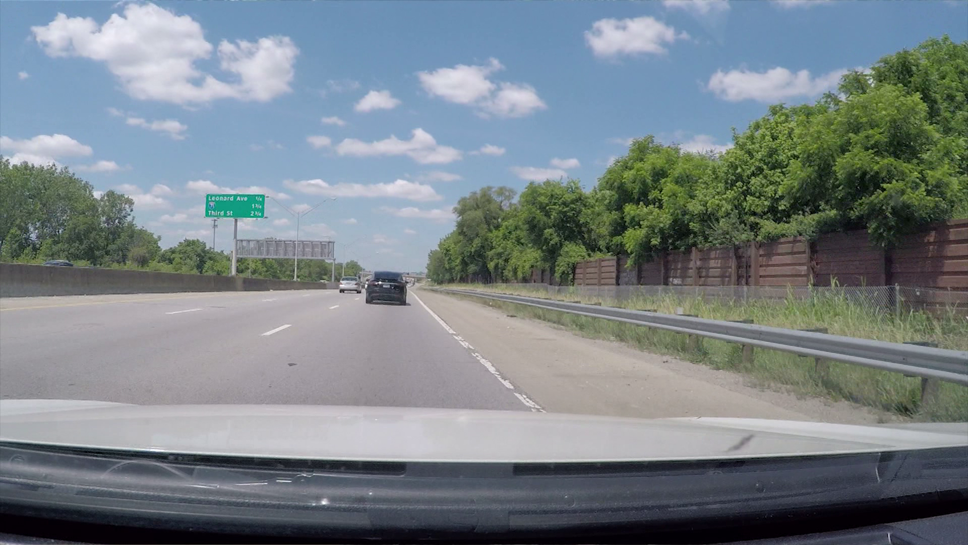 New guardrail on I-670