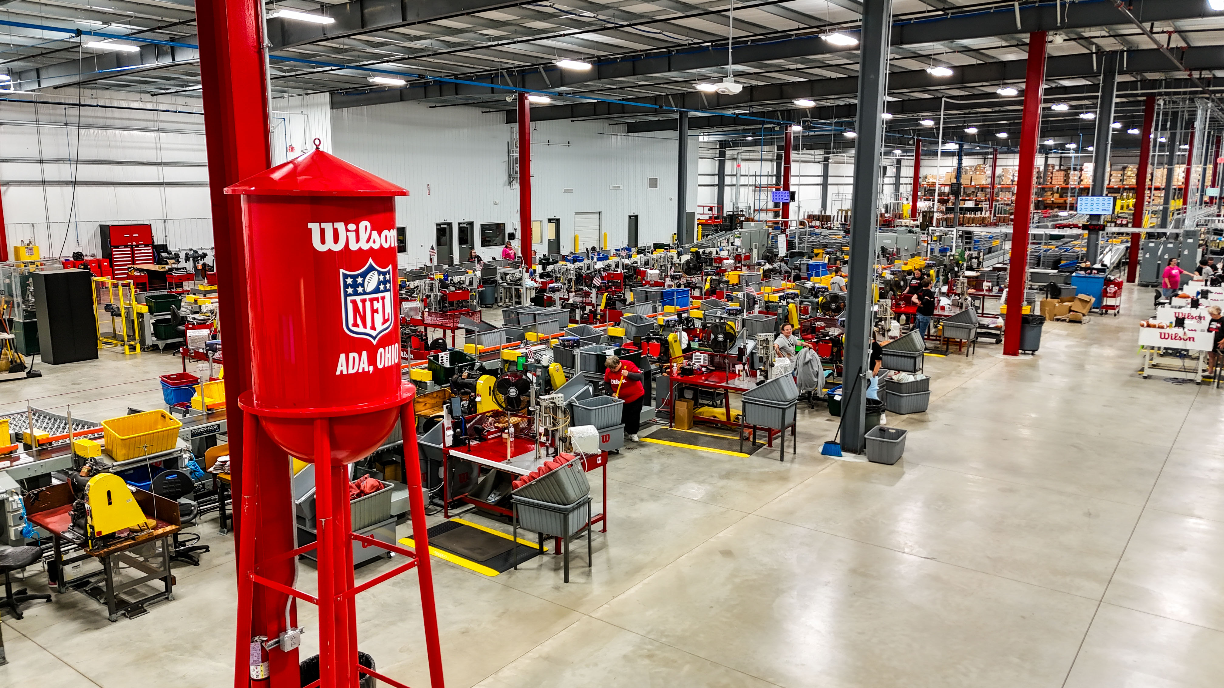 New Wilson football factory in Ada, Ohio (Photo Credit: Wilson Sporting Goods)