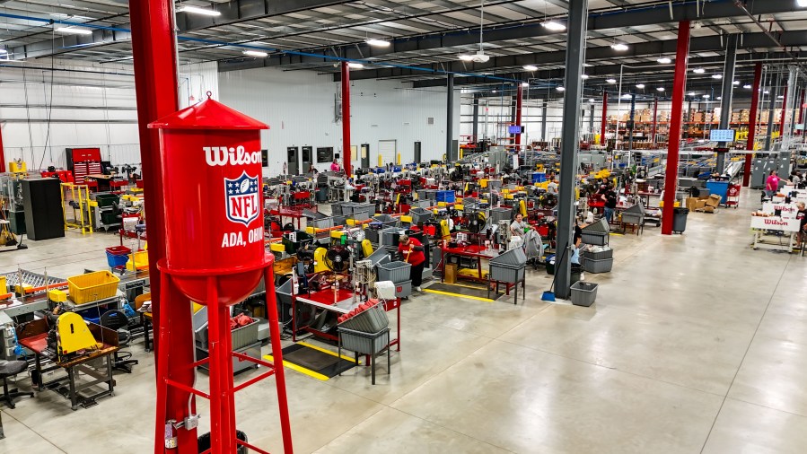 New Wilson football factory in Ada, Ohio (Photo Credit: Wilson Sporting Goods)