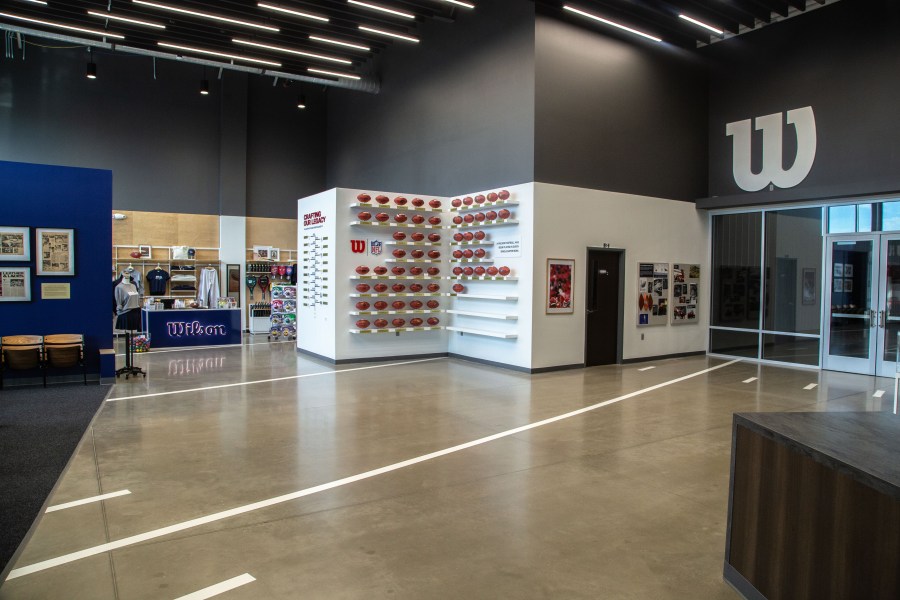 New Wilson football factory in Ada, Ohio (Photo Credit: Wilson Sporting Goods)