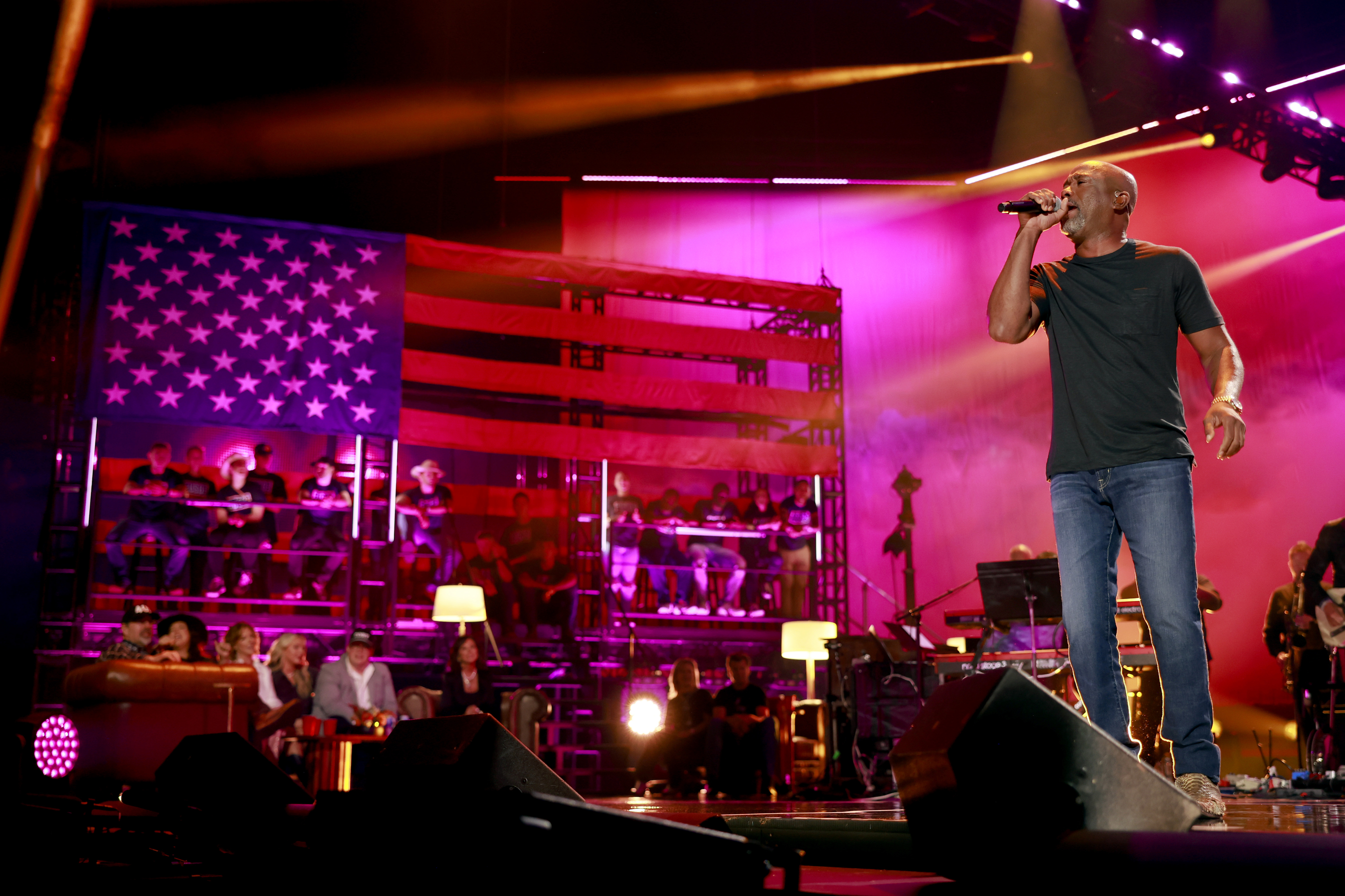 TOBY KEITH: AMERICAN ICON -- Pictured: Darius Rucker performs onstage at Bridgestone Arena on July 29, 2024 in Nashville, Tennessee -- (Photo by: Jason Kempin/Getty Images for Universal Music Group)