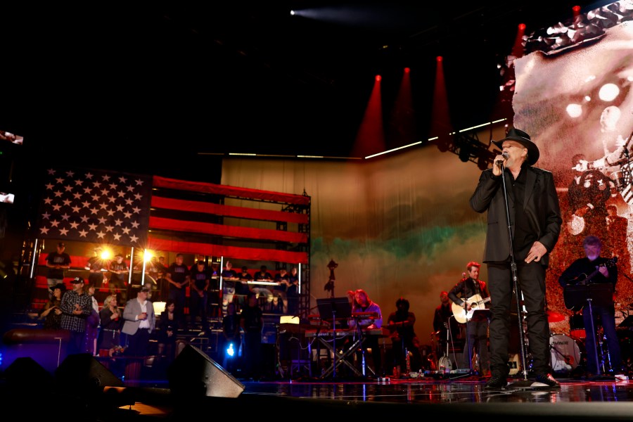 TOBY KEITH: AMERICAN ICON -- Pictured: Trace Adkins performs onstage at Bridgestone Arena on July 29, 2024 in Nashville, Tennessee -- (Photo by Jason Kempin/Getty Images for Universal Music Group)